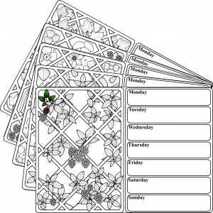 Garden trellis weekly planner