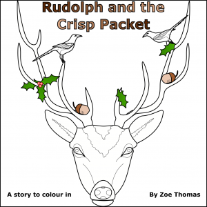 Rudolph and the Crisp Packet – a short story to colour in
