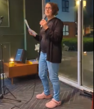 A photograph of Peter Pod (aka Anna Enright)